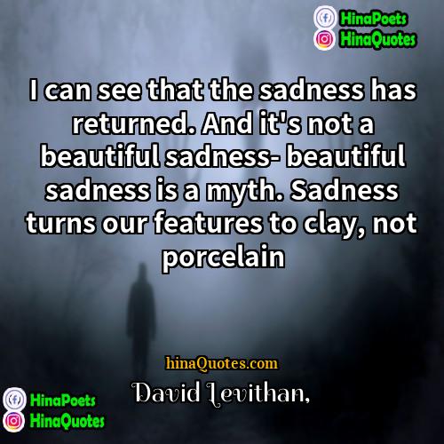 David Levithan Quotes | I can see that the sadness has